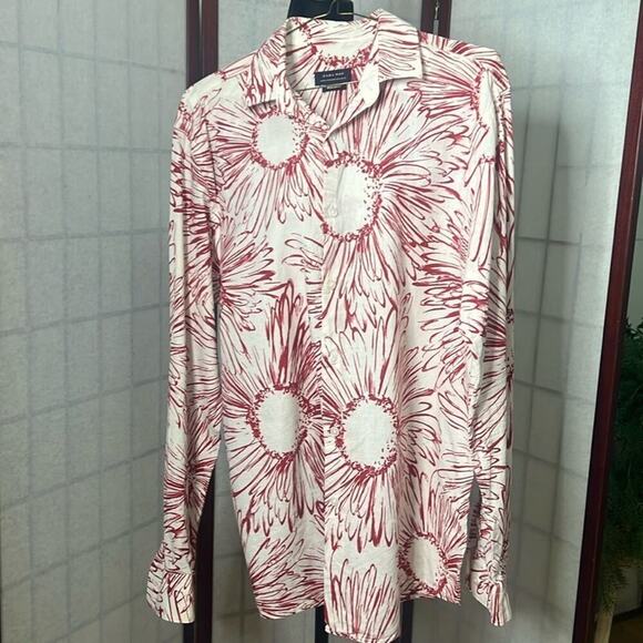 ZARA MAN FLORAL REGULAR FIT BUTTON DOWN SHIRT SIZE‎ L - Picture 1 of 6